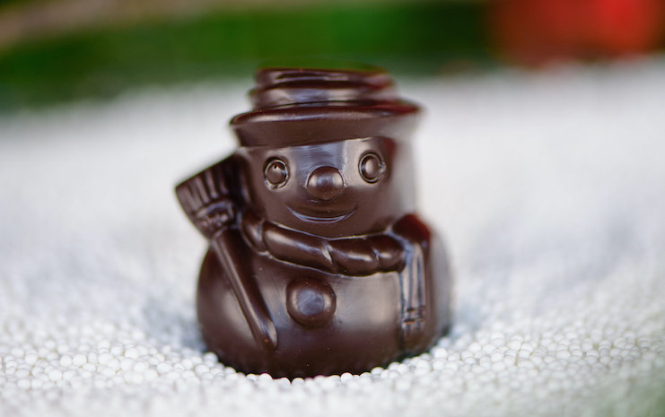 Chocolate snowman holiday gift