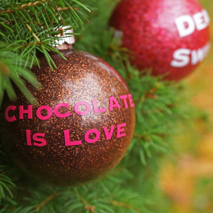 Chocolate is Love Ornament Bronze