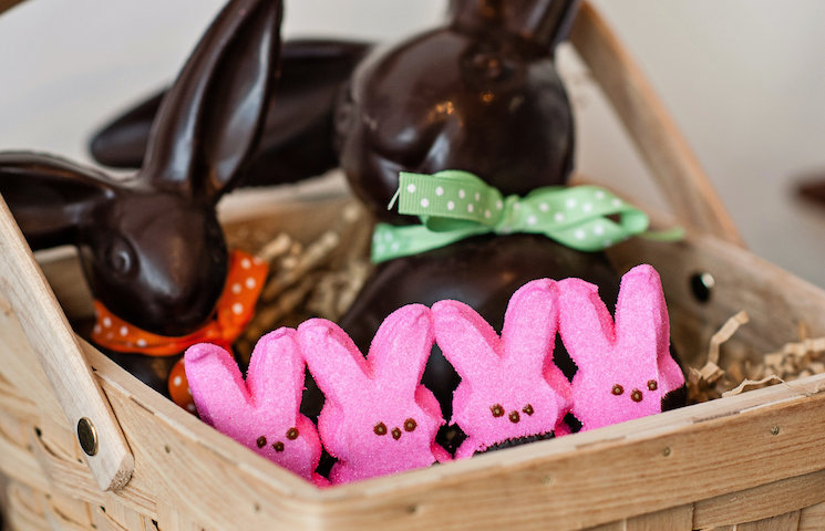 Dean's Sweets nut free chocolate Easter bunnies and peeps