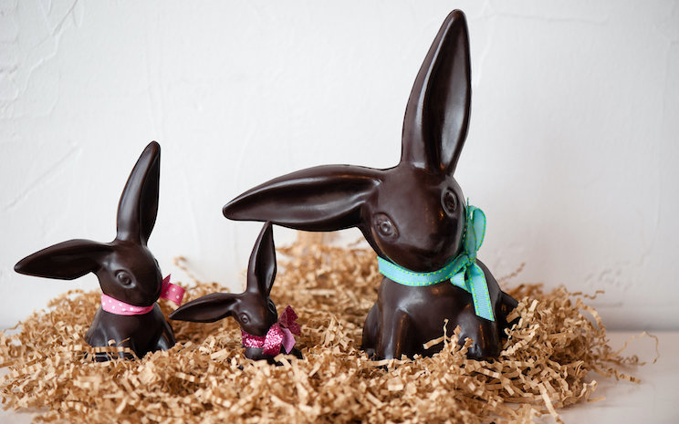 Dean's Sweets nut free chocolate Easter bunnies